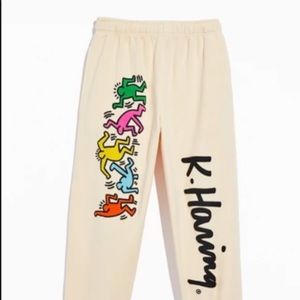 Keith Haring Cream Sweatpants